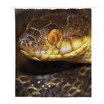 Malagasy Cat Eyed Snake Print Polyester Shower Curtain