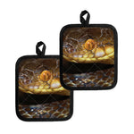 Malagasy Cat Eyed Snake Print Pot Holders