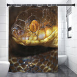 Malagasy Cat Eyed Snake Print Premium Shower Curtain