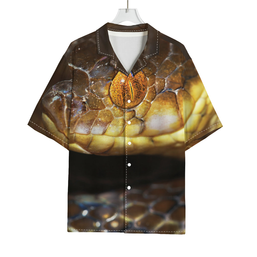 Malagasy Cat Eyed Snake Print Rayon Hawaiian Shirt