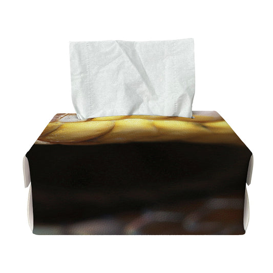 Malagasy Cat Eyed Snake Print Rectangle Tissue Box Cover