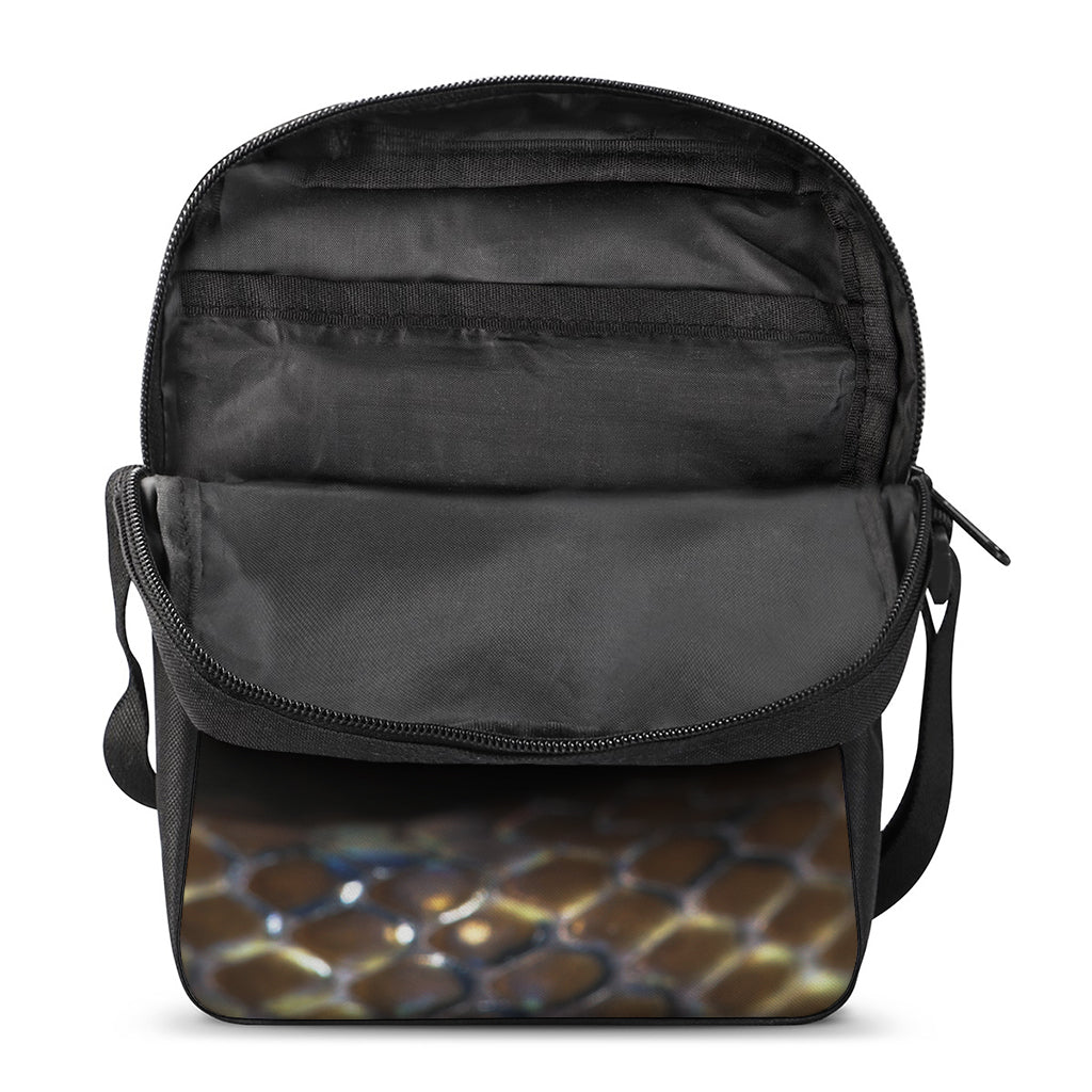 Malagasy Cat Eyed Snake Print Rectangular Crossbody Bag
