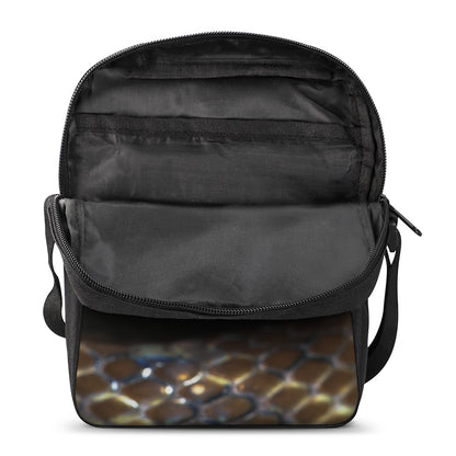 Malagasy Cat Eyed Snake Print Rectangular Crossbody Bag