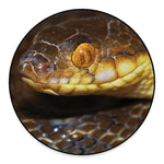 Malagasy Cat Eyed Snake Print Round Floor Mat