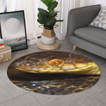Malagasy Cat Eyed Snake Print Round Rug