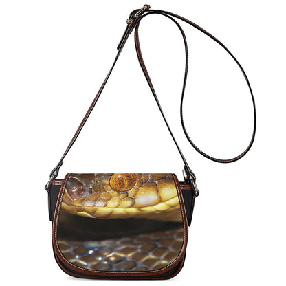 Malagasy Cat Eyed Snake Print Saddle Bag