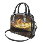 Malagasy Cat Eyed Snake Print Shoulder Handbag