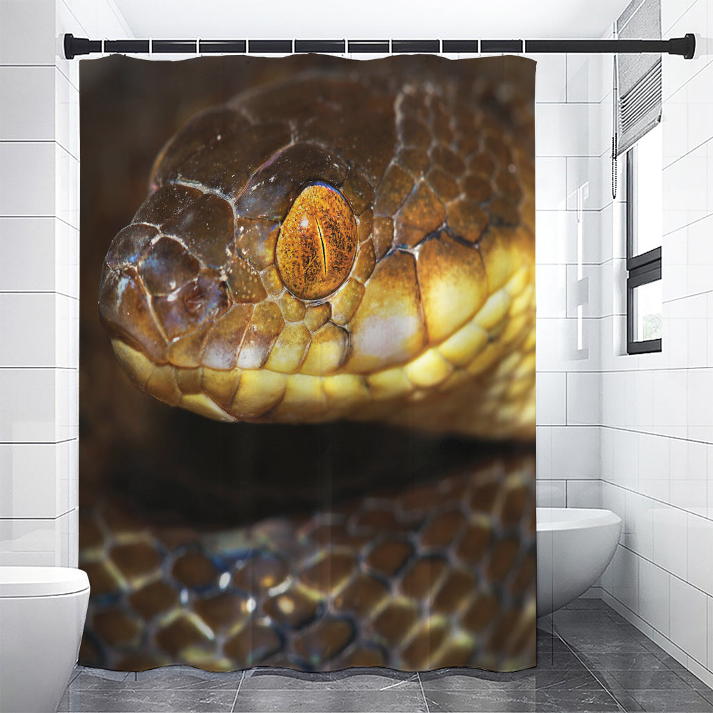 Malagasy Cat Eyed Snake Print Shower Curtain