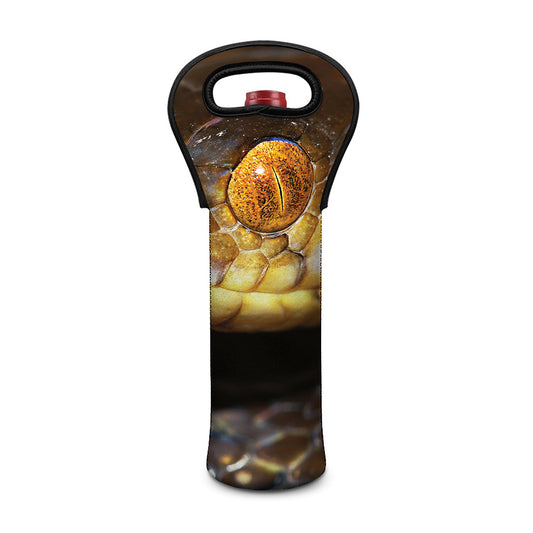 Malagasy Cat Eyed Snake Print Single Neoprene Wine Tote