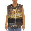 Malagasy Cat Eyed Snake Print Sleeveless Baseball Jersey