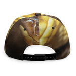Malagasy Cat Eyed Snake Print Snapback Cap