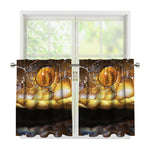 Malagasy Cat Eyed Snake Print Tier Curtains