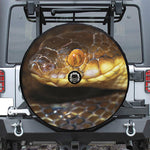 Malagasy Cat Eyed Snake Print Tire Cover With Camera Hole