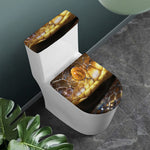 Malagasy Cat Eyed Snake Print Toilet Lid And Tank Cover Set