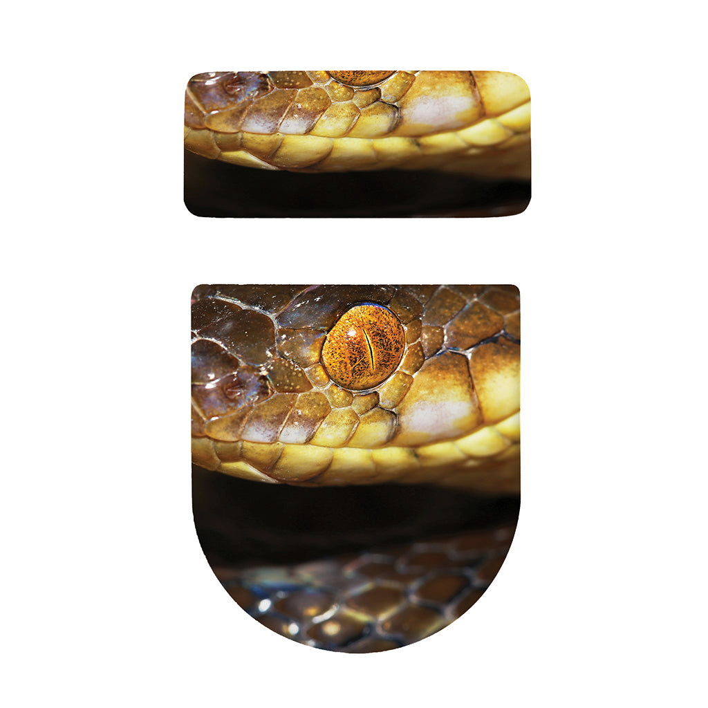 Malagasy Cat Eyed Snake Print Toilet Lid And Tank Cover Set