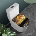 Malagasy Cat Eyed Snake Print Toilet Lid Cover