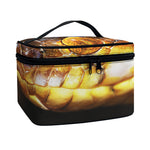 Malagasy Cat Eyed Snake Print Travel Makeup Bag