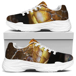 Malagasy Cat Eyed Snake Print White Chunky Shoes