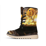 Malagasy Cat Eyed Snake Print Winter Boots