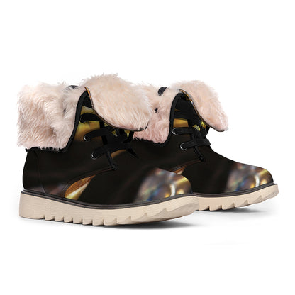 Malagasy Cat Eyed Snake Print Winter Boots