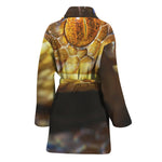 Malagasy Cat Eyed Snake Print Women's Bathrobe