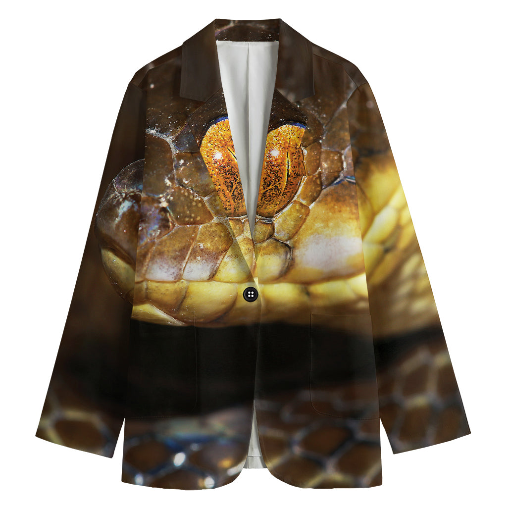 Malagasy Cat Eyed Snake Print Women's Blazer