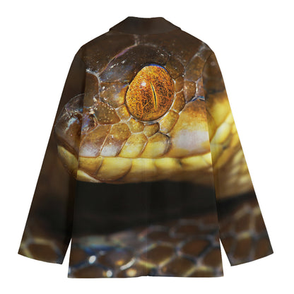 Malagasy Cat Eyed Snake Print Women's Blazer