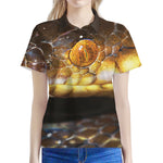 Malagasy Cat Eyed Snake Print Women's Polo Shirt