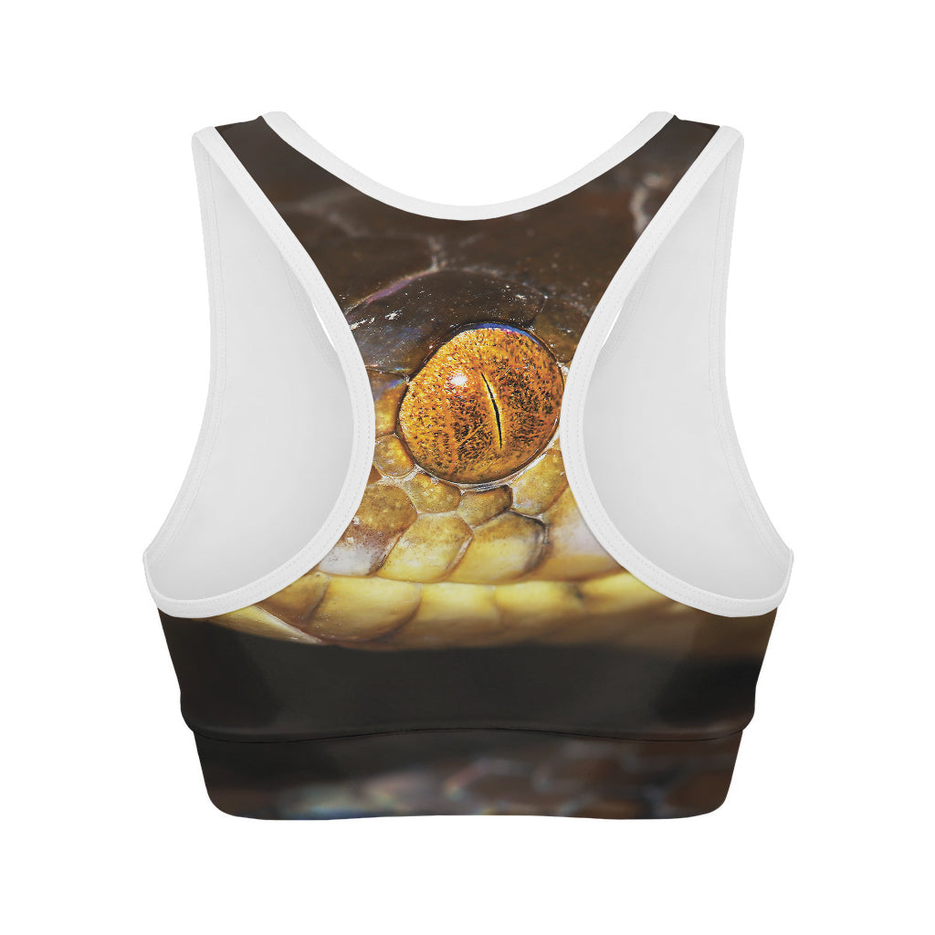 Malagasy Cat Eyed Snake Print Women's Sports Bra