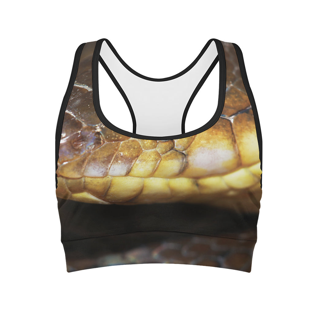 Malagasy Cat Eyed Snake Print Women's Sports Bra
