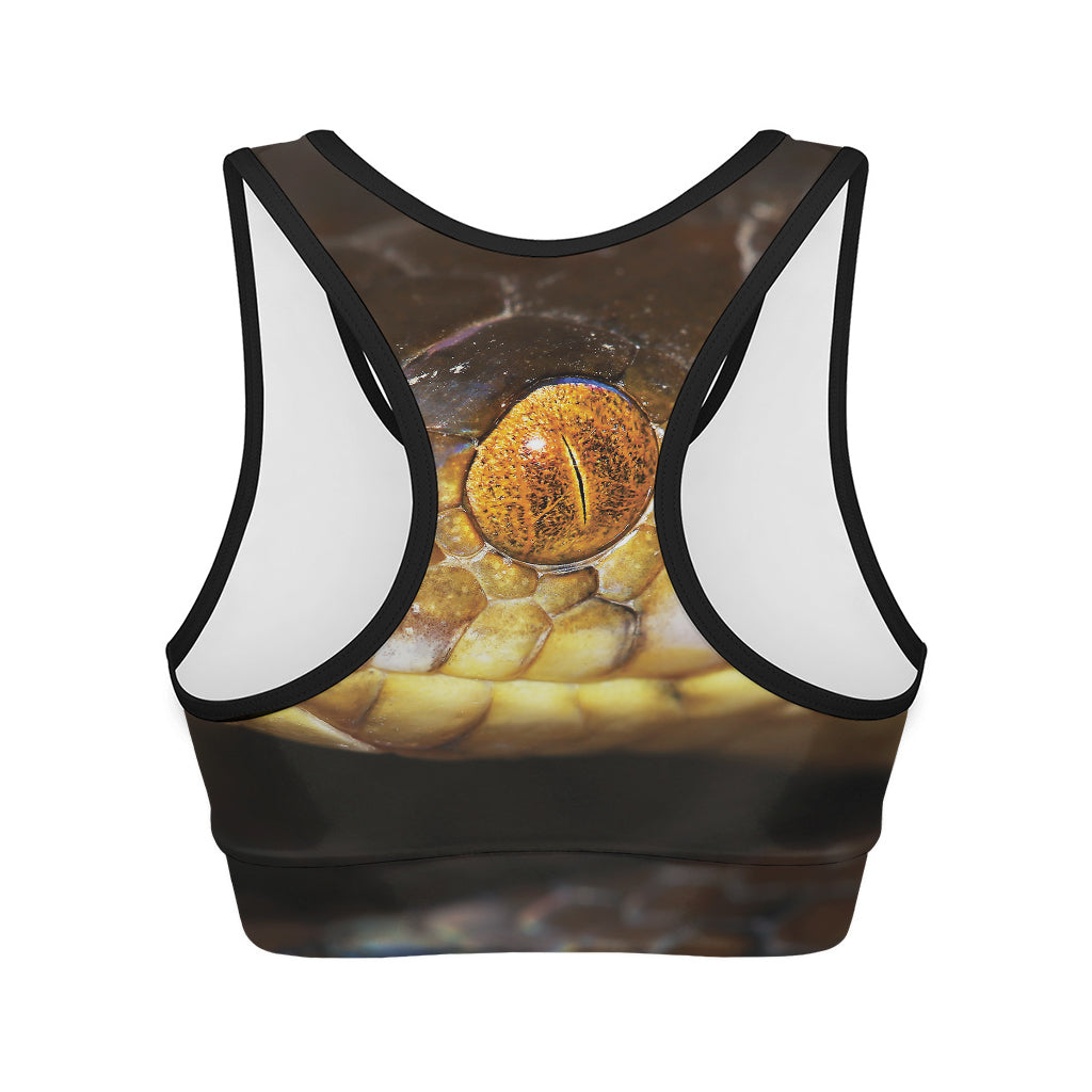 Malagasy Cat Eyed Snake Print Women's Sports Bra