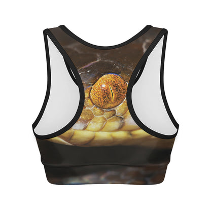 Malagasy Cat Eyed Snake Print Women's Sports Bra