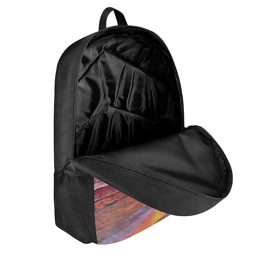 Maldives Sunset Print 17 Inch Backpack