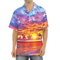 Maldives Sunset Print Aloha Shirt