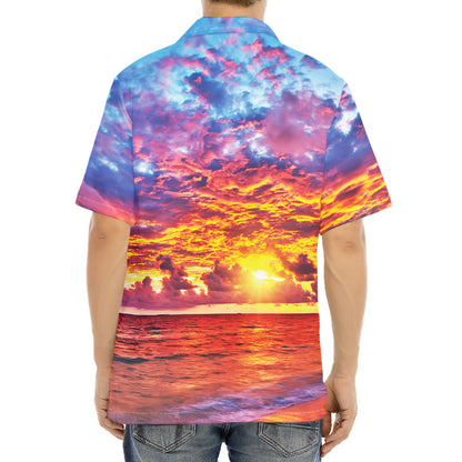 Maldives Sunset Print Aloha Shirt