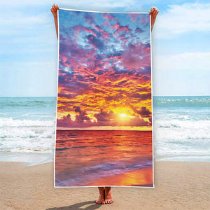 Maldives Sunset Print Beach Towel