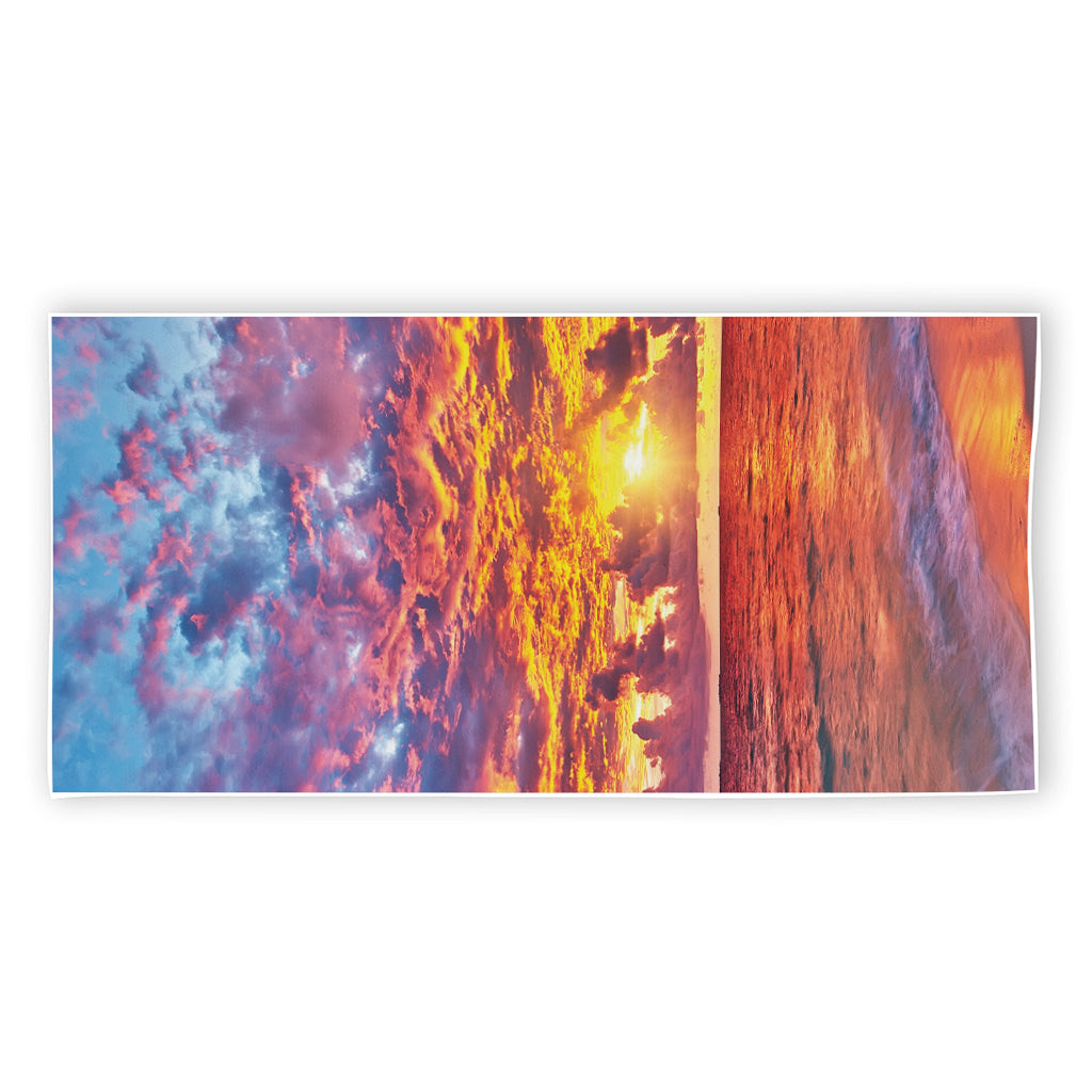 Maldives Sunset Print Beach Towel