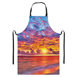 Maldives Sunset Print Bib Apron With Pocket