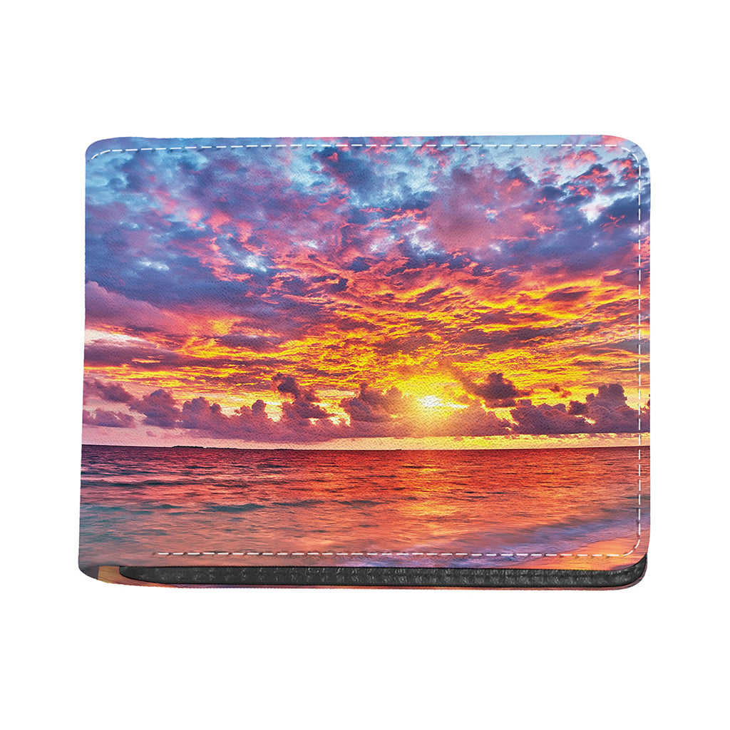 Maldives Sunset Print Bifold Wallet
