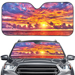Maldives Sunset Print Car Windshield Sun Shade