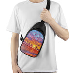 Maldives Sunset Print Chest Bag