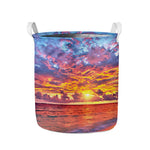 Maldives Sunset Print Collapsible Laundry Basket