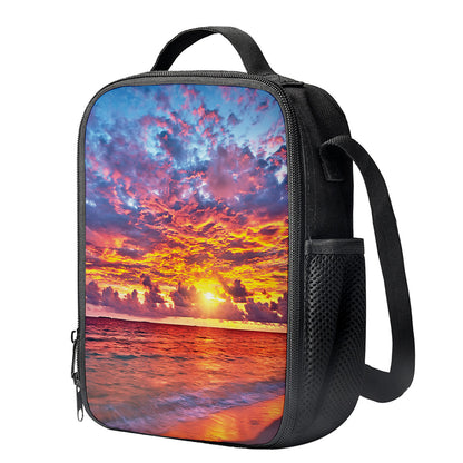 Maldives Sunset Print Crossbody Lunch Bag