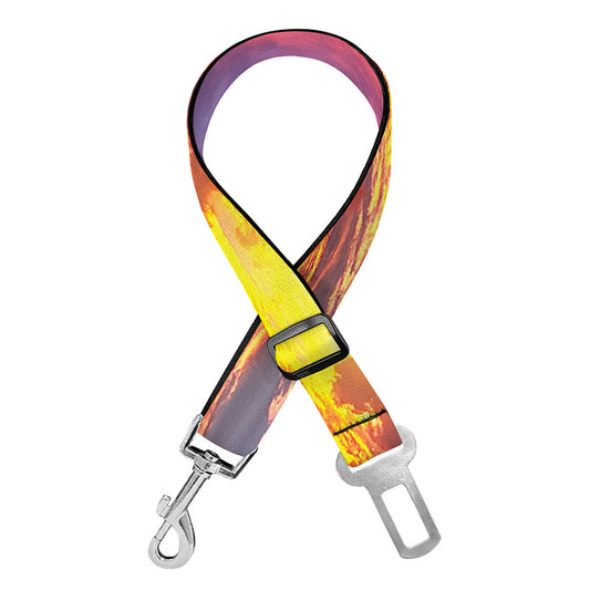 Maldives Sunset Print Dog Seat Belt