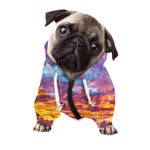 Maldives Sunset Print Dog Zip Up Hoodie