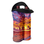 Maldives Sunset Print Double Neoprene Wine Tote