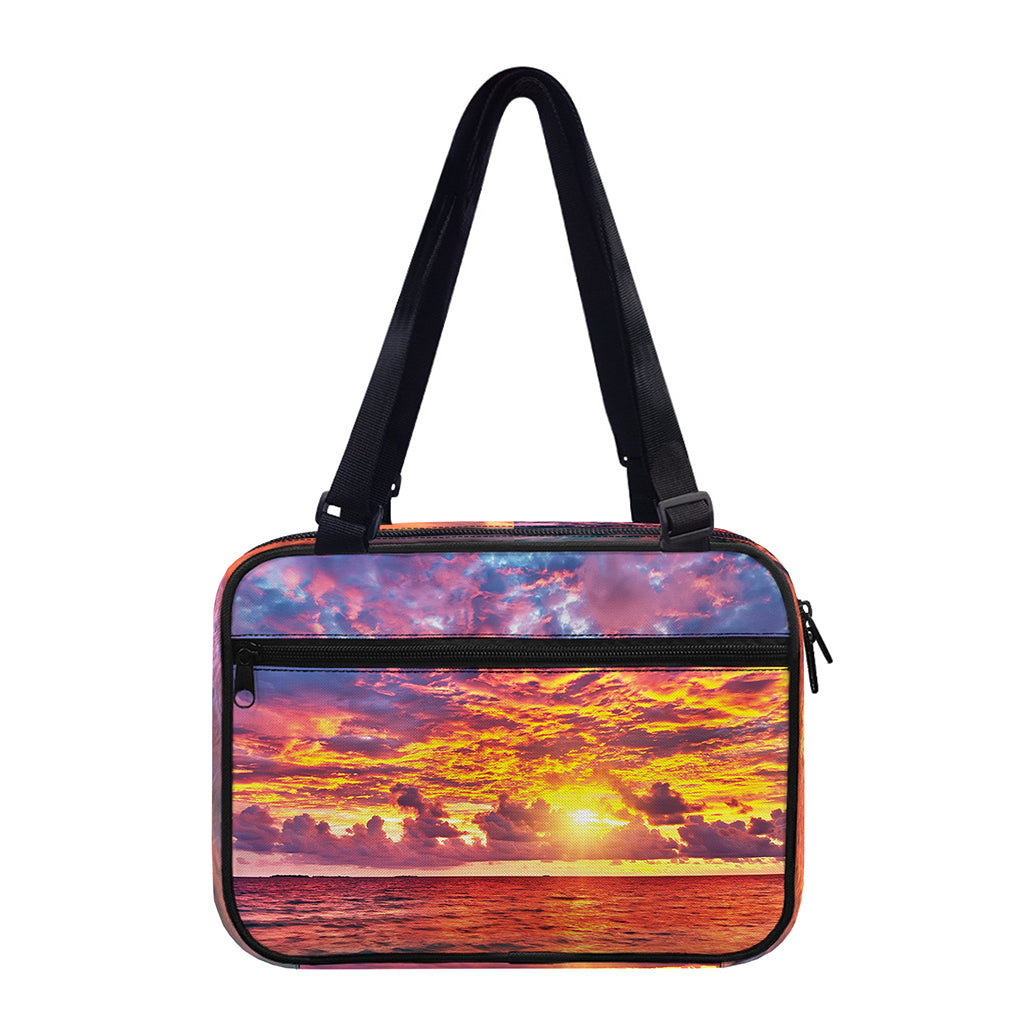 Maldives Sunset Print Double Strap Bible Bag