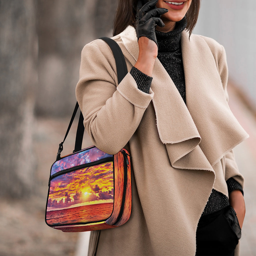 Maldives Sunset Print Double Strap Bible Bag