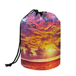Maldives Sunset Print Drawstring Makeup Bag