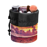 Maldives Sunset Print Drawstring Makeup Bag